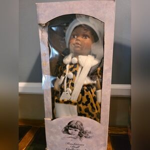 Leopard Print Doll with White Accents